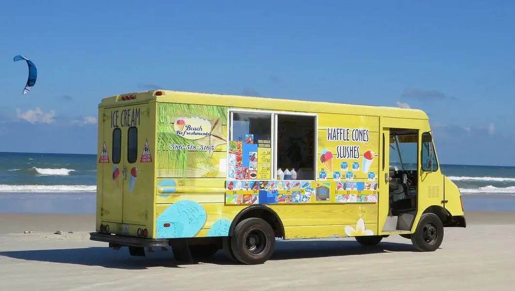 Ice cream truck on Daytona Beach