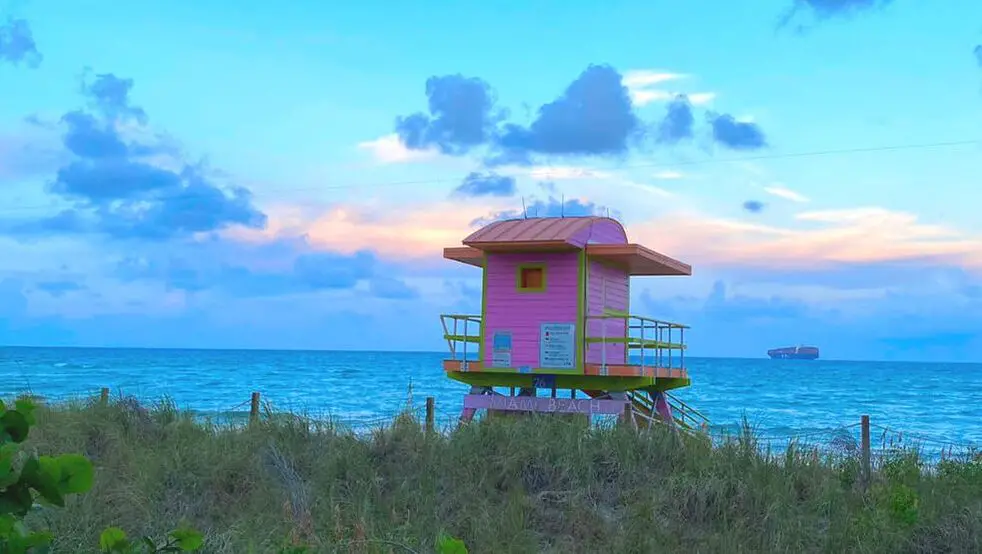 Miami Beach Lifeguard Hut at Sunset