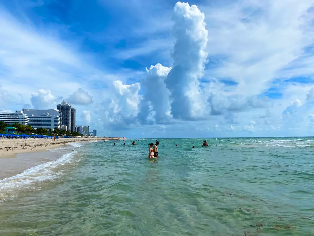 Clouds over Miami Beach ocean