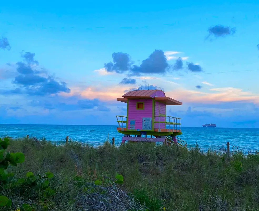 Miami Beach Lifeguard Hut at Sunset
