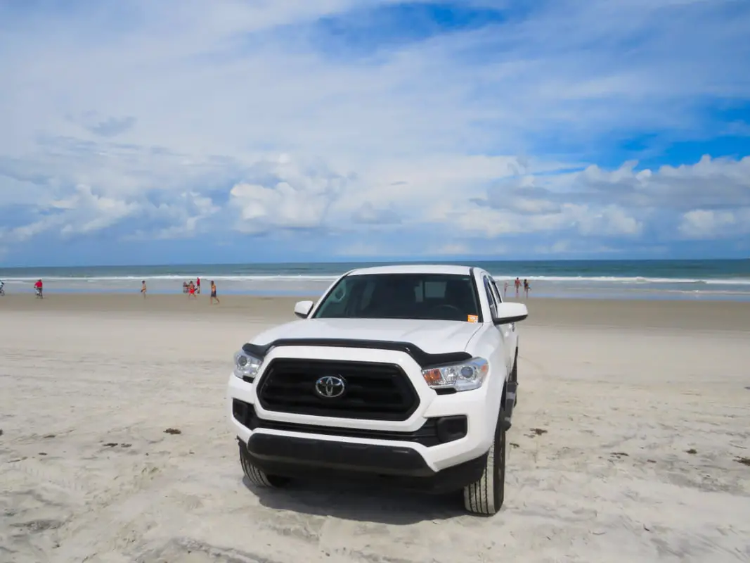 Toyota Pickup Truck parked on Florida beach