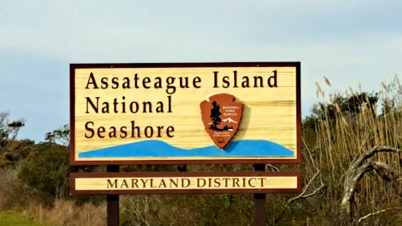 Assateague Island entrance sign