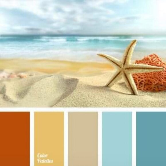 Picture of beachy color palette branding