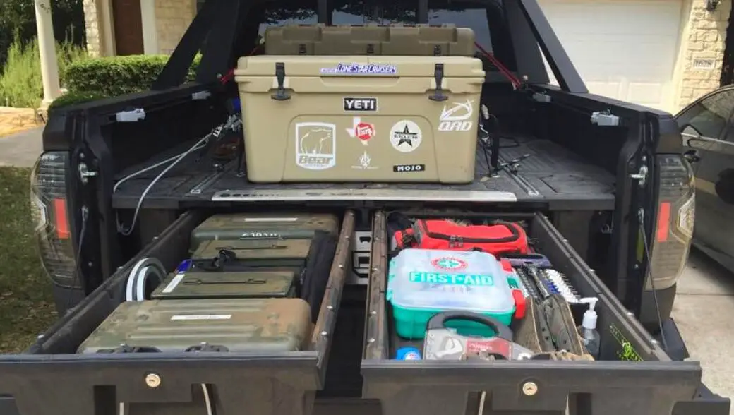 Decked Tool Box in pickup truck