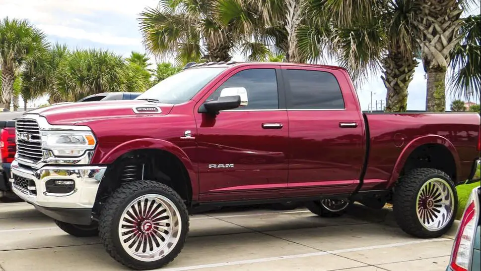 Picture of Dodge Ram red truck
