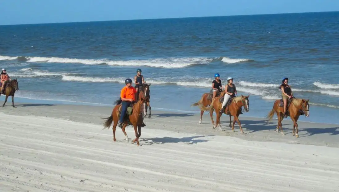 Horseback riding on Fernandina Beach, FL