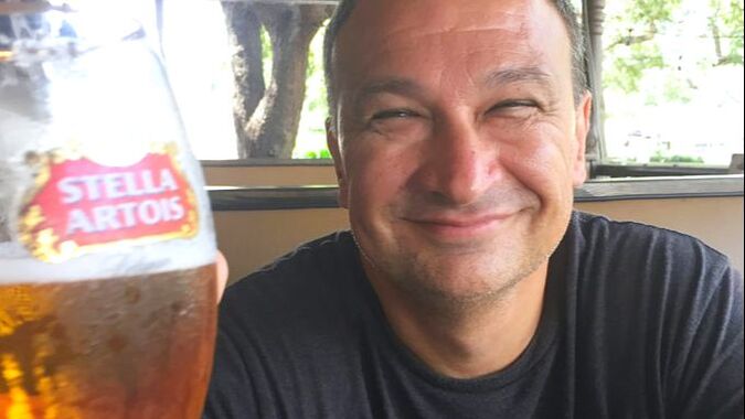 Man drinks beer in Florida Keys