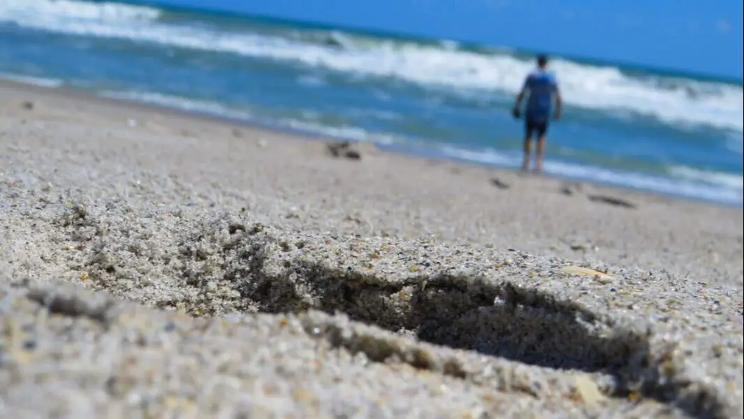 Close up sand at Pelican Beach Park