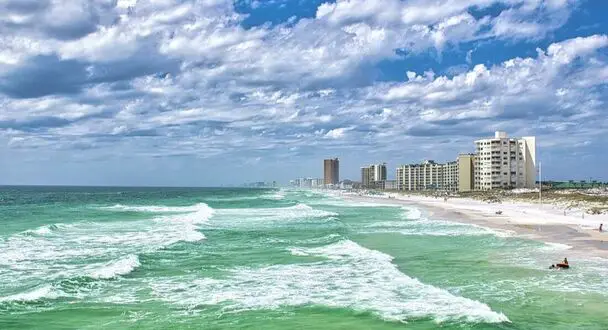 Picture of rough surf Panama City Beach