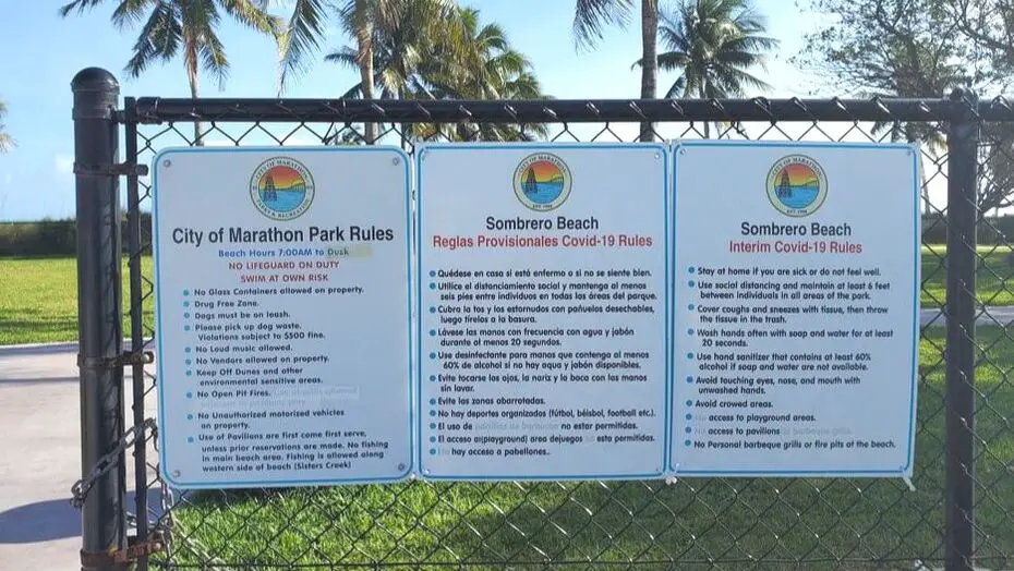 Picture of Marathon Beach Rules Sign