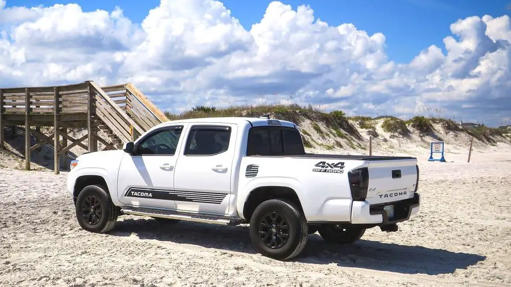 Toyota Tacoma by sand dunes FL