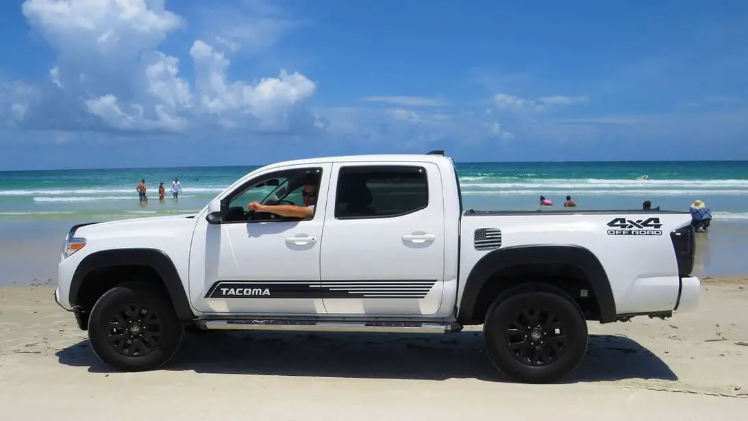 Pickup truck on Daytona Beach Shores