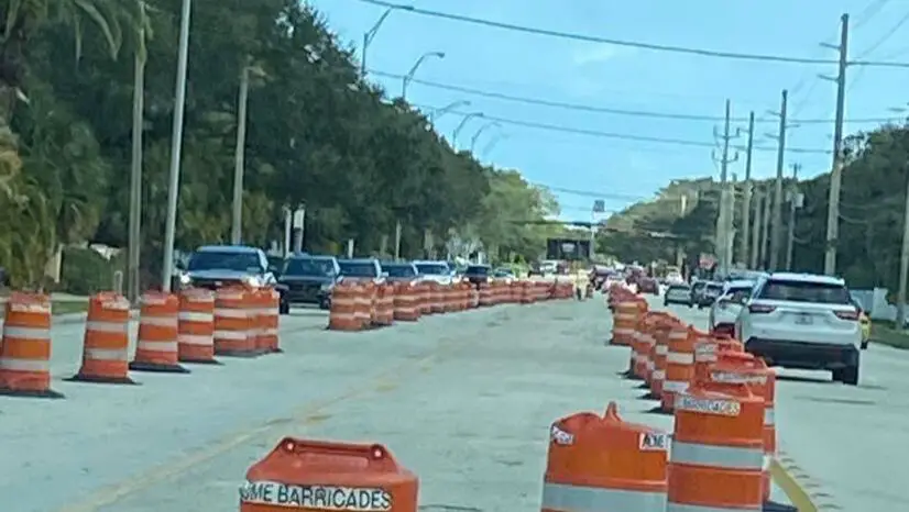 Picture of traffic cones in Vero Beach, FL