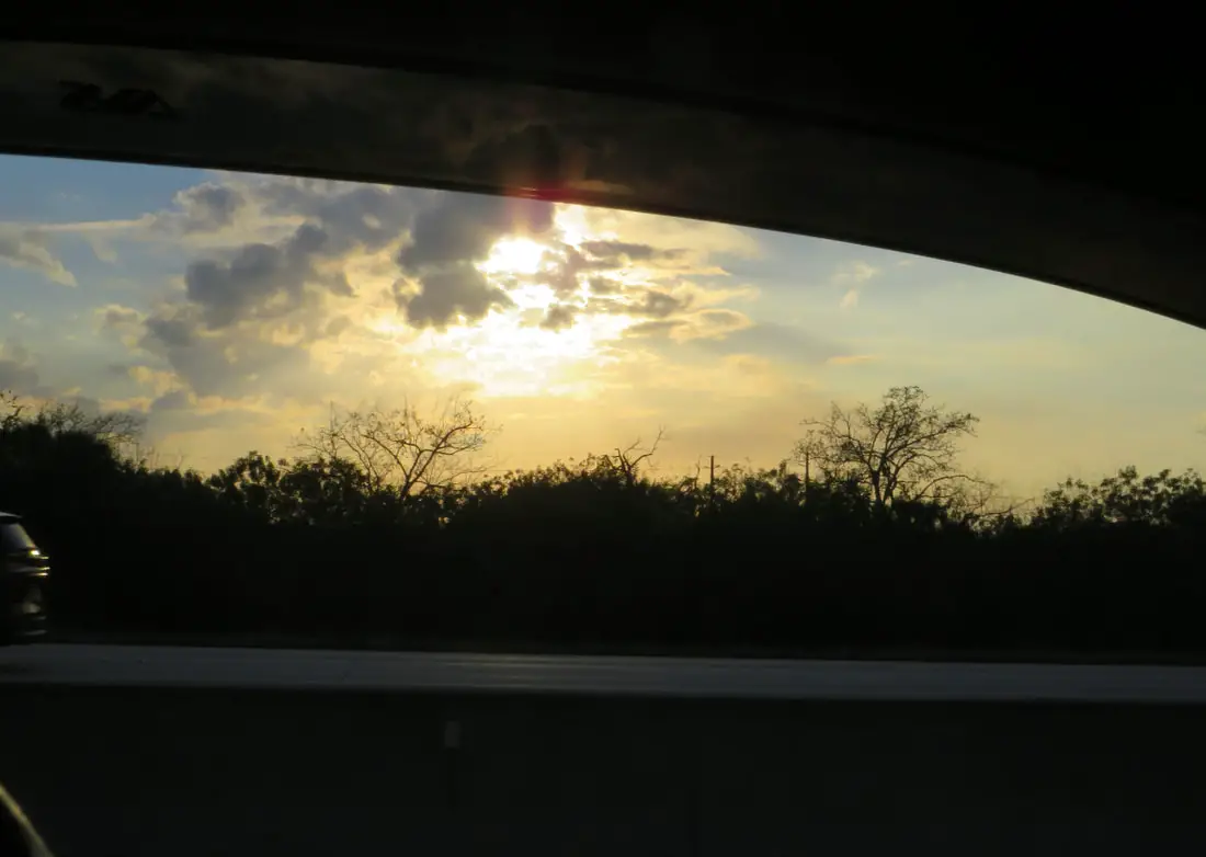 Picture of Florida Sunset on highway